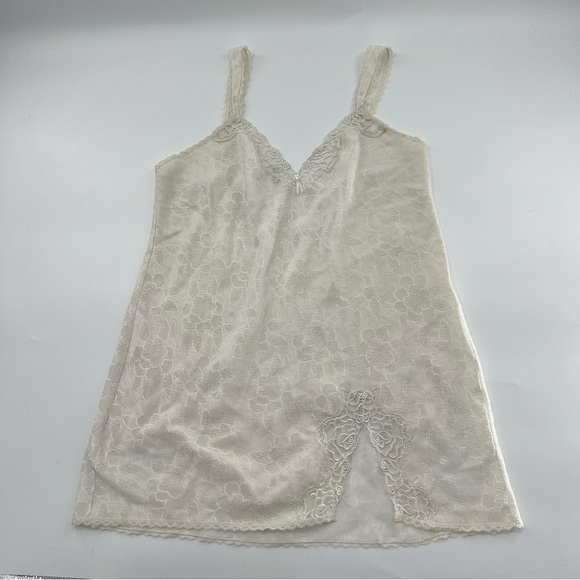 Wacoal Other - Wacoal Vintage White Lace Slip Lingerie Mini Dress Lace Sexy Bridal Bride Floral